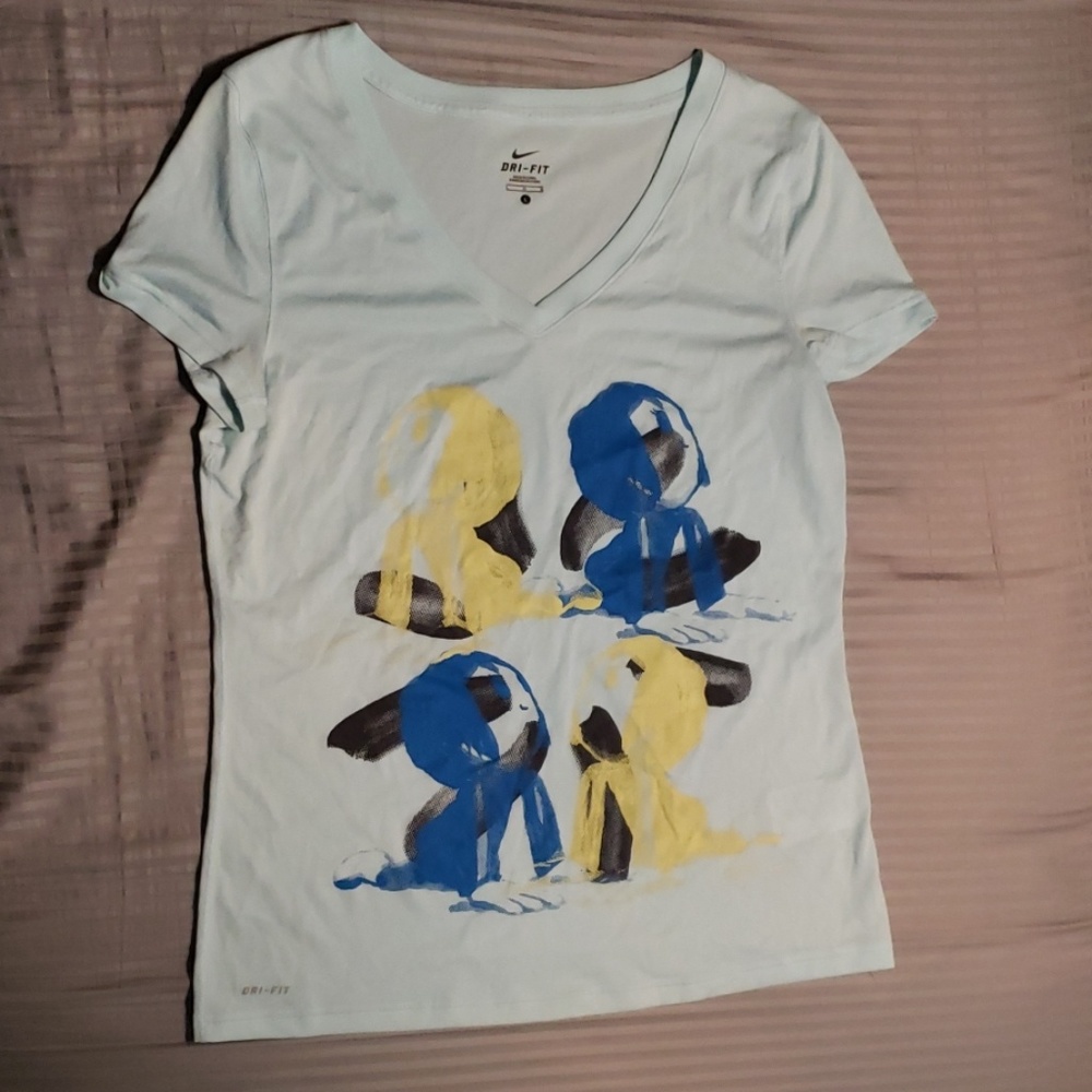 V neck yoga workout dri fit nike top